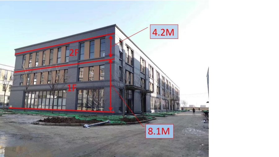 现房 南京都市圈 滁州南谯区独栋厂房出售 两层标准框架厂房 1600平/户 共三套连在一起 可分套出